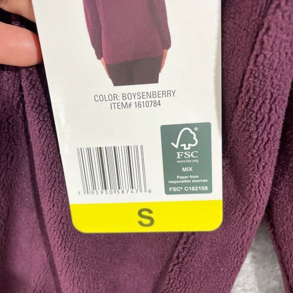 NEW 32 Degrees Heat Women's S Burgundy Pullover Fleece Sweatshirt Soft Warm - Picture 7 of 8